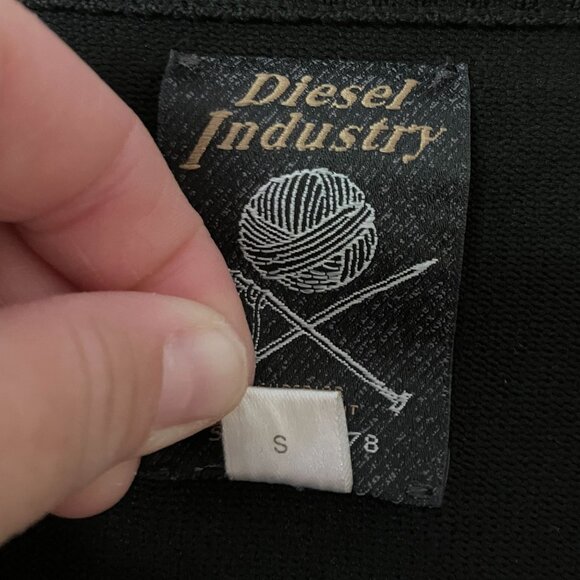 Diesel Industry Womens Colorblock Wool Designer Sweater Size Small Gray FA EXC - Picture 6 of 11